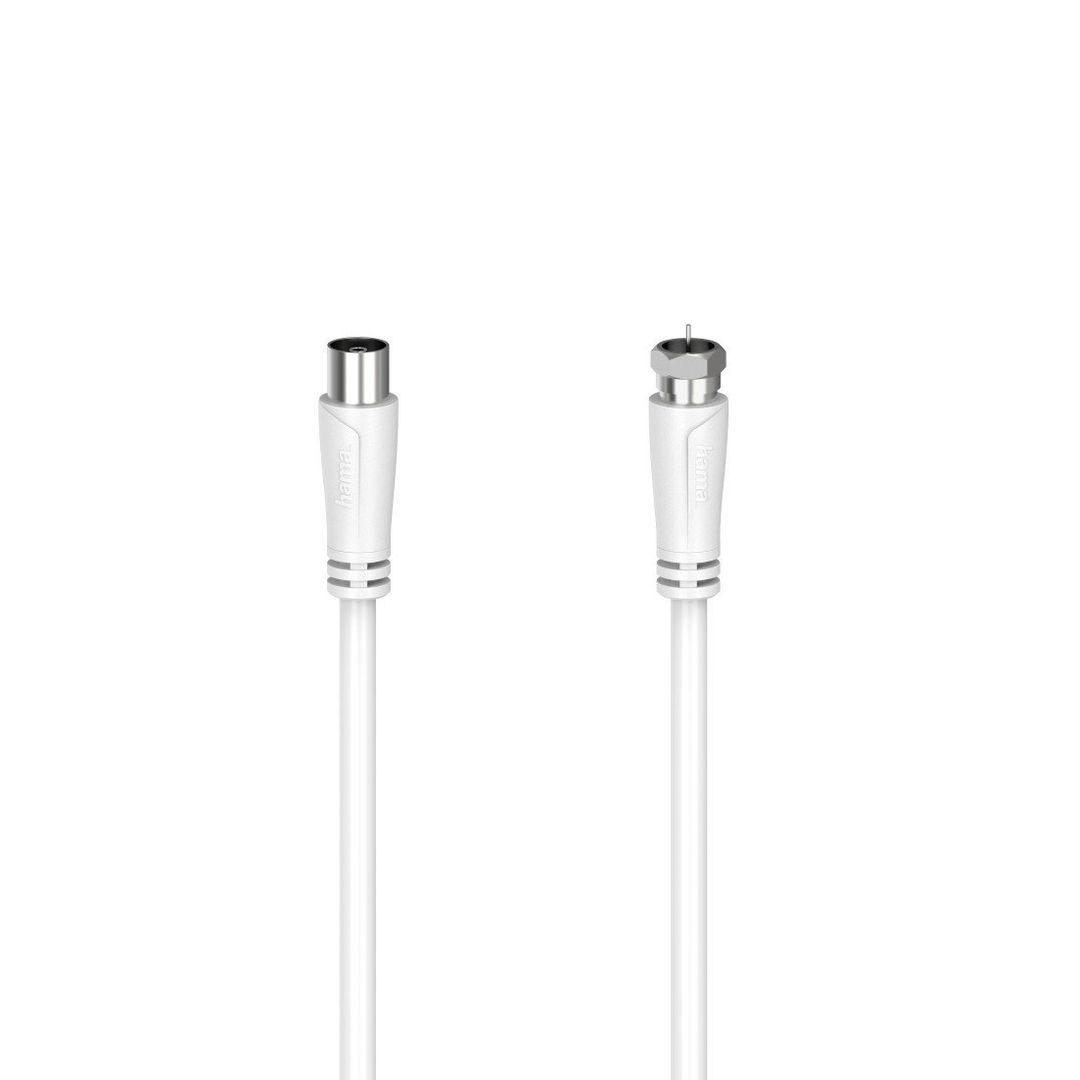 Hama 00205061 coaxial cable 1.5 m Coax F White - Image 1