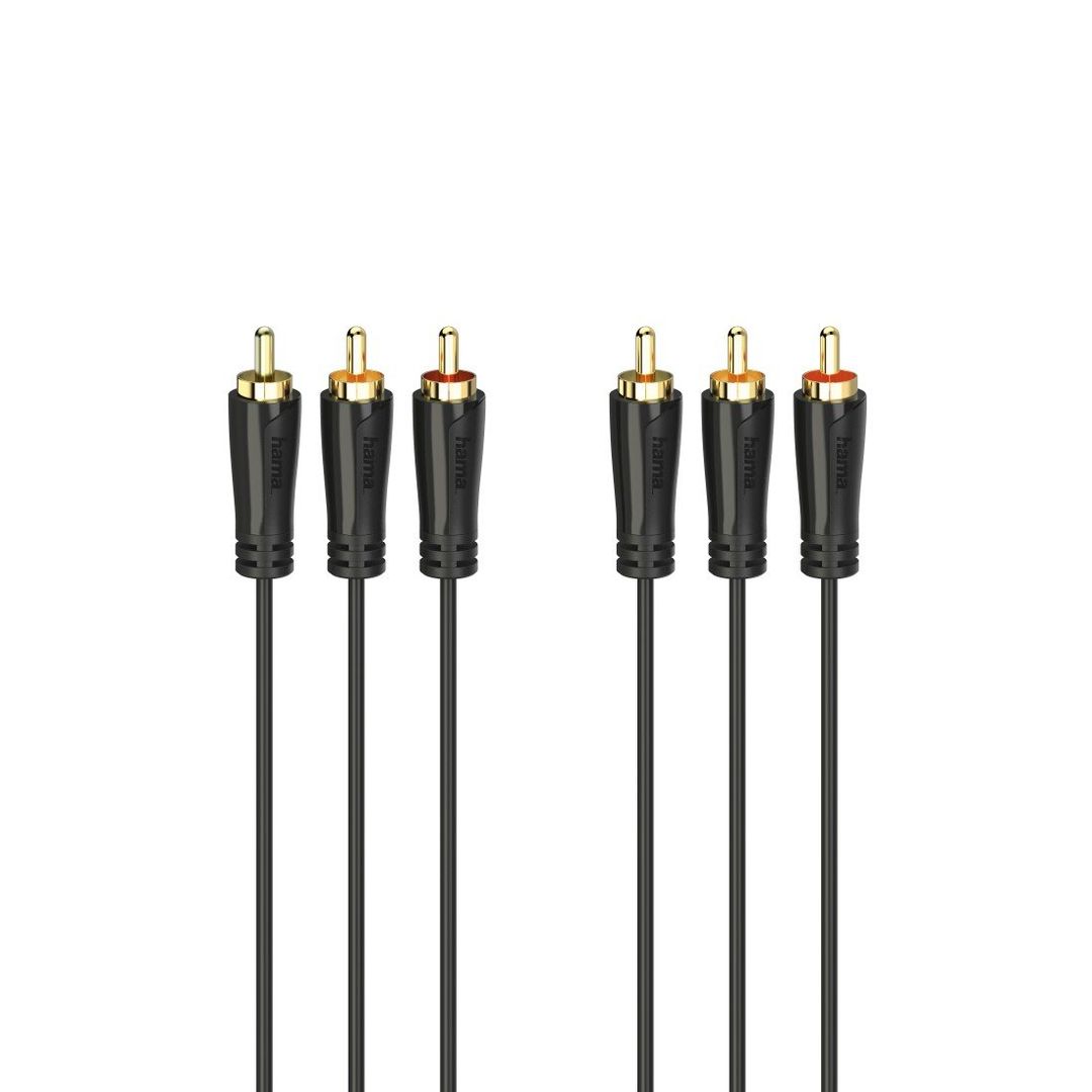 Hama 00205150 audio cable 1.5 m 3 x RCA Black - Image 1