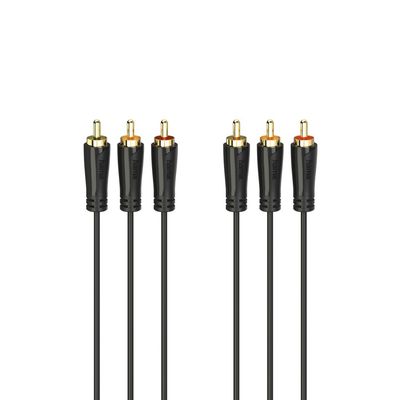 Hama 00205150 audio cable 1.5 m 3 x RCA Black