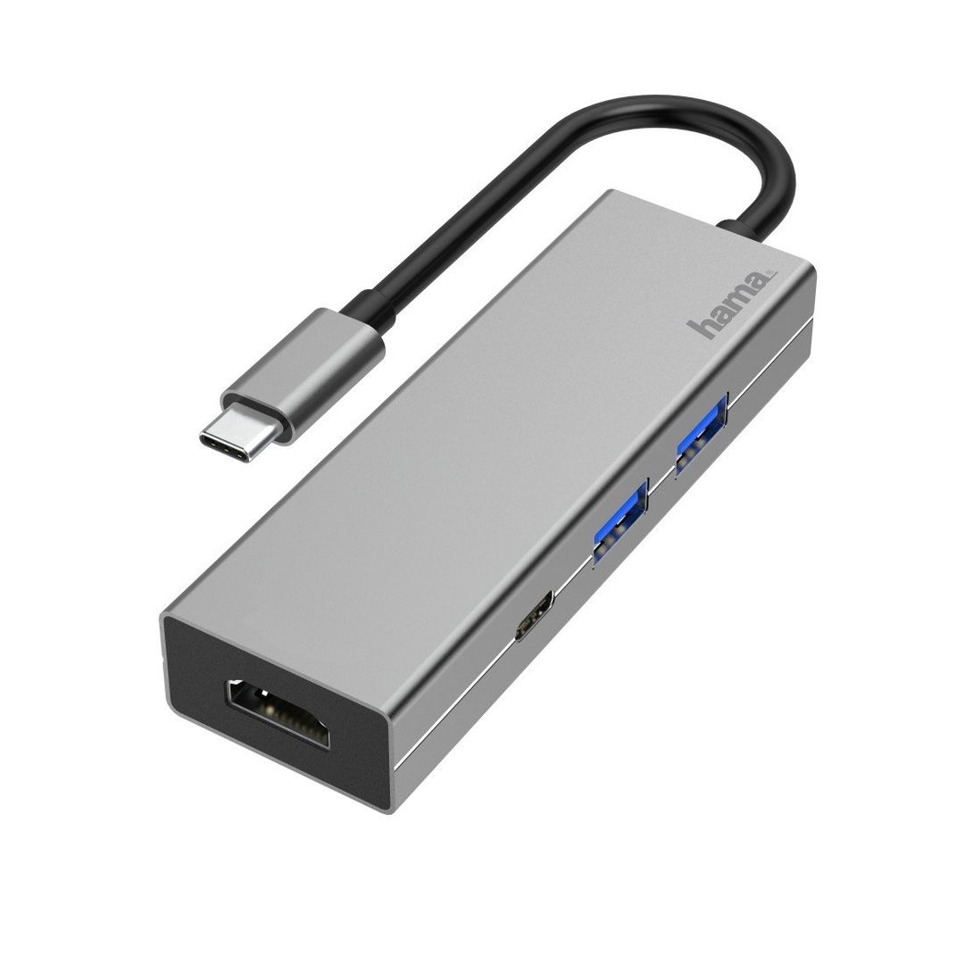 Hama 00200107 laptop dock/port replicator USB 3.2 Gen 1 (3.1 Gen 1) Type-C Anthracite Grey - Image 1