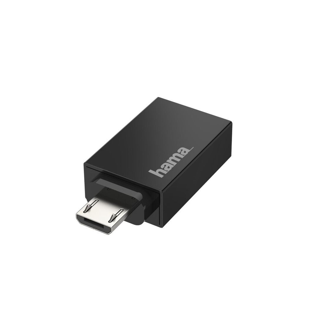 Hama 00200307 cable gender changer Micro-USB USB Type-A Black - Image 1