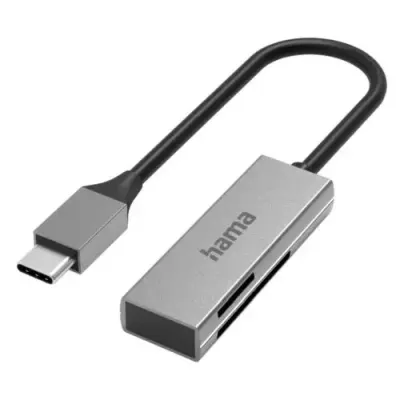 Hama 00200131 card reader USB 3.2 Gen 1 (3.1 Gen 1) Type-C Silver - Thumbnail 2