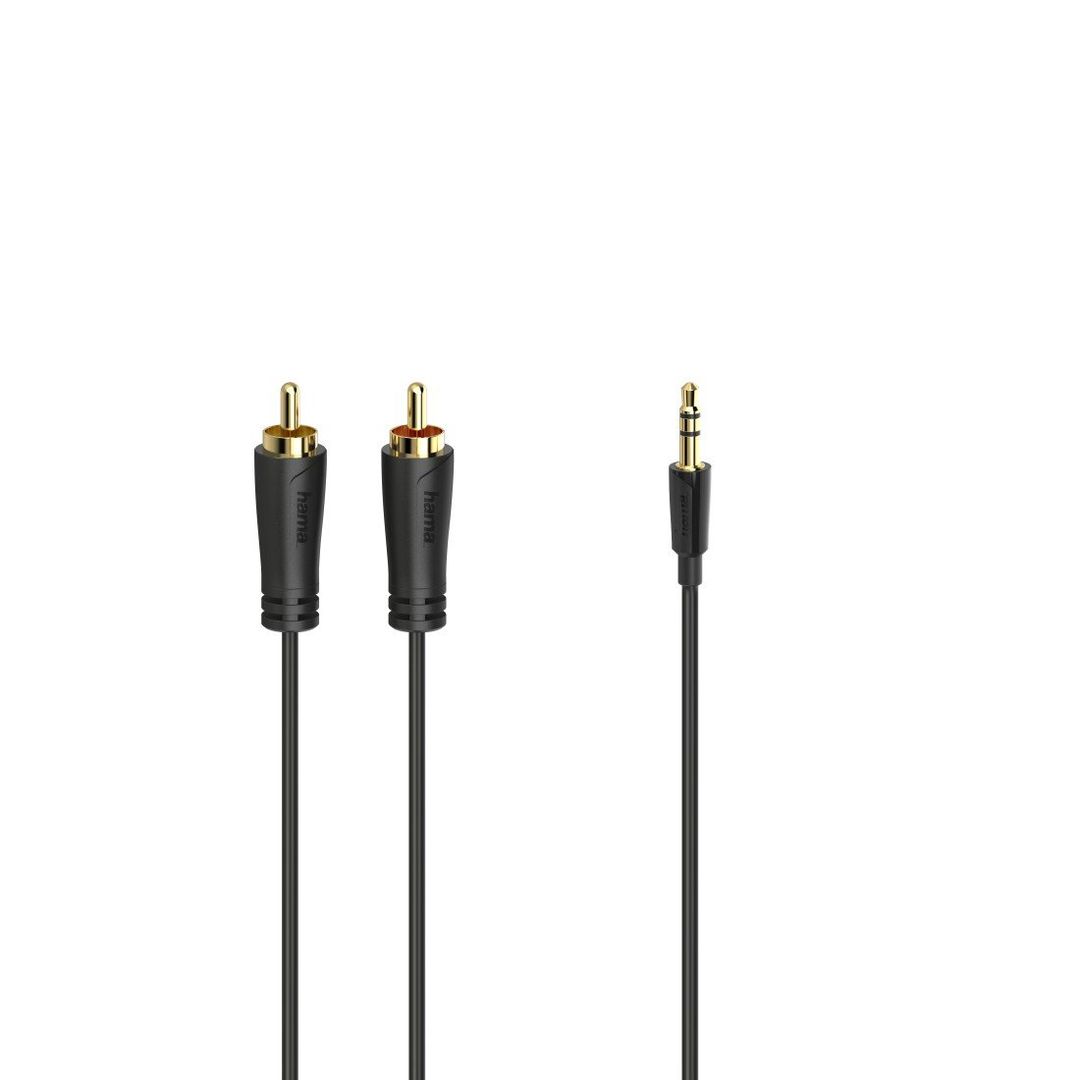 Hama 00205260 audio cable 1.5 m 3.5mm 2 x RCA Black - Image 1