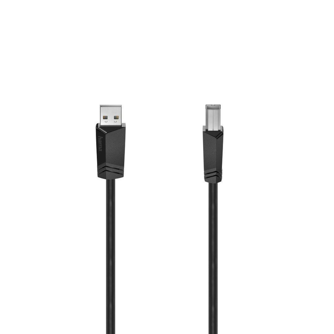 Hama 00200603 USB cable USB 2.0 3 m USB A USB B Black - Image 1