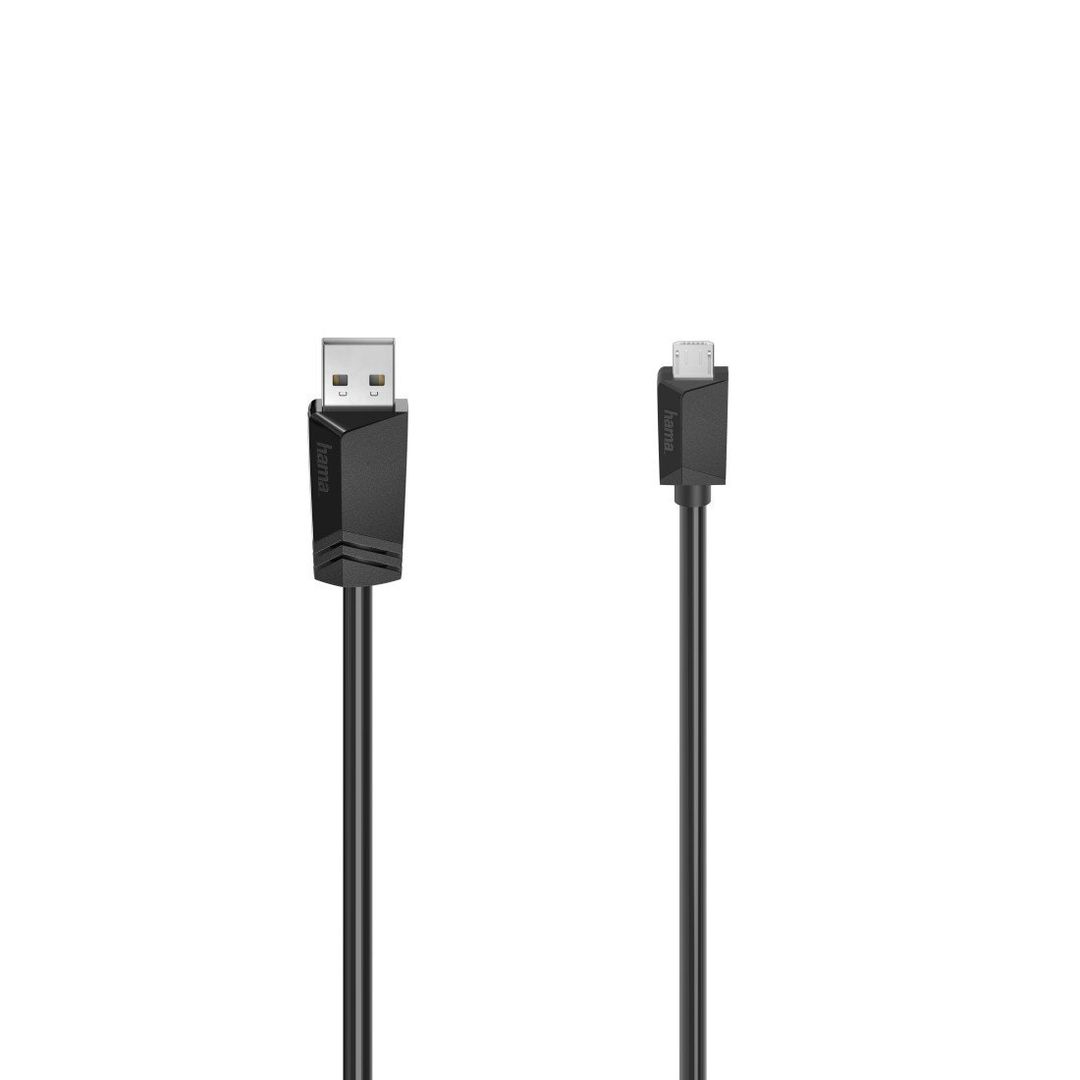Hama 00200608 USB cable USB 2.0 1.5 m Micro-USB A USB A Black - Image 1