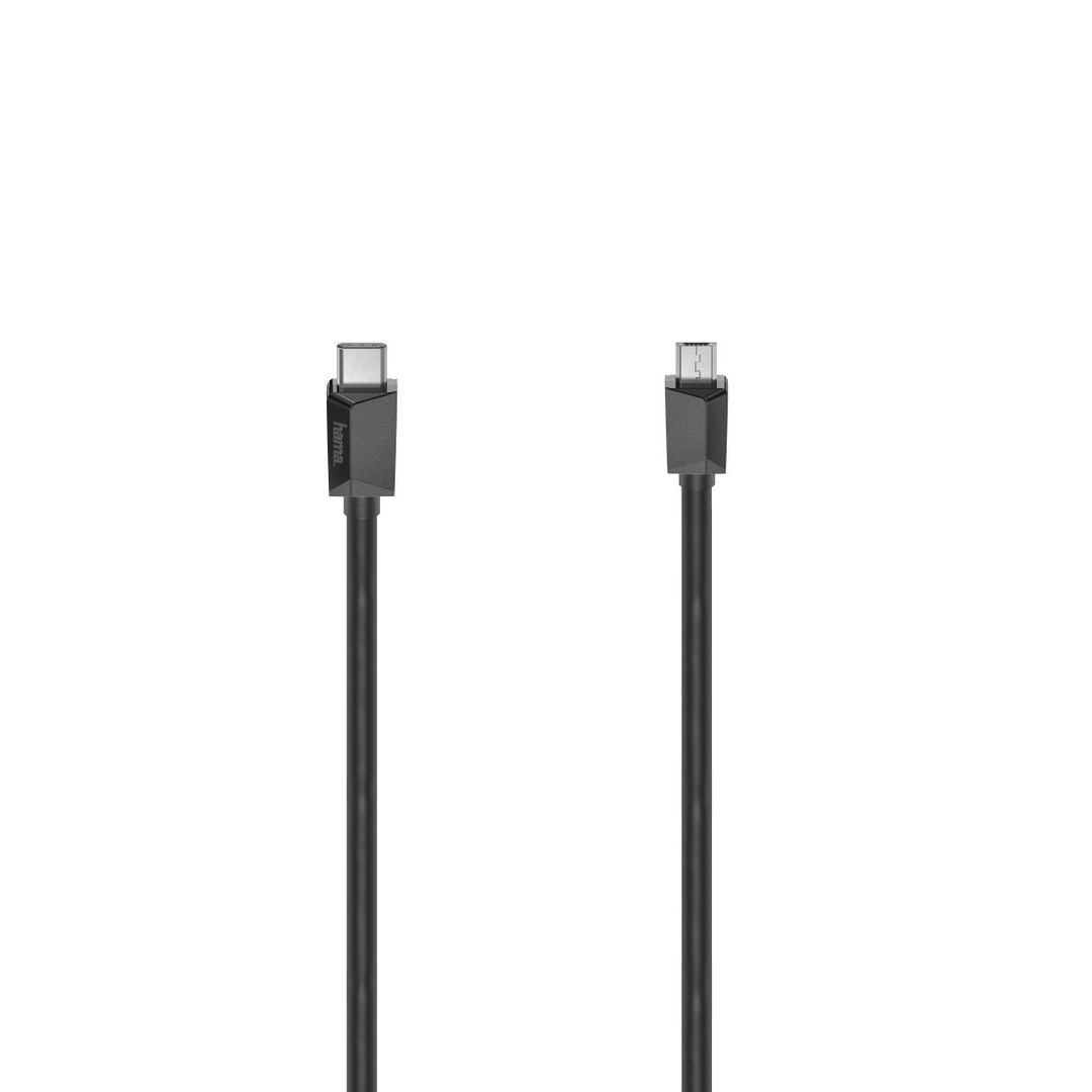 Hama 00200644 USB cable USB 2.0 0.75 m USB C Micro-USB A Black - Image 1