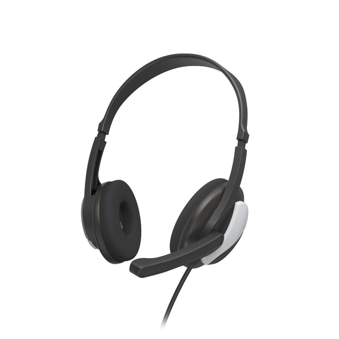 Hama HS-P100 V2 Headset Wired Head-band Office/Call center Black Silver - Image 1