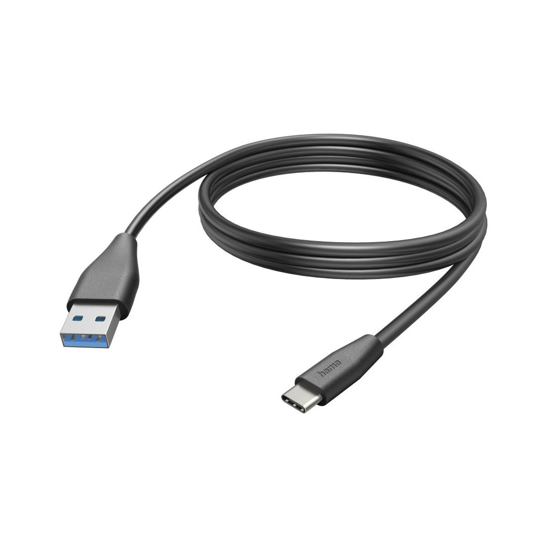 Hama 00201597 USB cable USB 2.0 3 m USB C USB A Black - Image 1