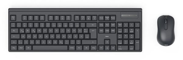 Hama WKM-100 keyboard Mouse included Universal RF Wireless QWERTY UK International Black - Thumbnail 2