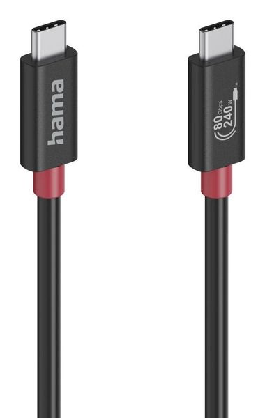 Hama 00200799 USB cable USB4 Gen 4x2 1 m USB C Black