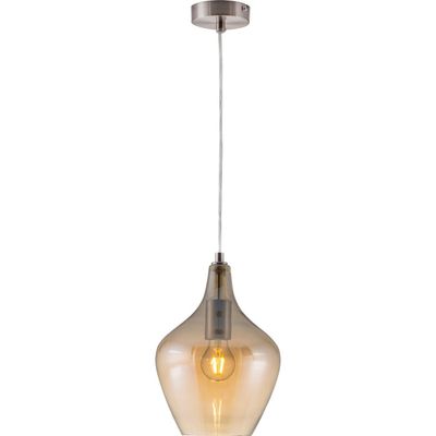 Nowa Paso hanging light made of glass, 1-bulb, amber - Thumbnail 2