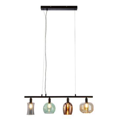 Nowa Telesto hanging light, glass lampshades, 4-bulb - Thumbnail 2