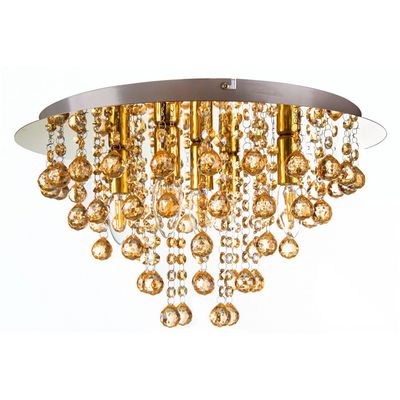 Globo London ceiling light, Ø 46 cm, 5-bulb, gold-coloured, acrylic glass - Thumbnail 2