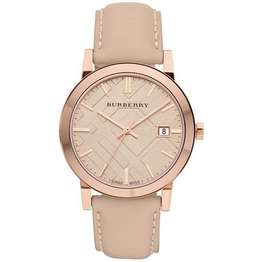 Burberry BU9014 Tan Dial Leather Strap Women's Watch - Image 1