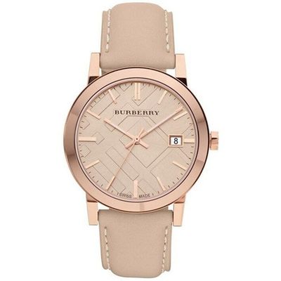 Burberry BU9014 Tan Dial Leather Strap Women's Watch