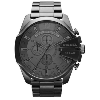 Diesel Mega Chief DZ4282 Men's Watch – 51mm Grey Dial Stainless Steel - Thumbnail 2