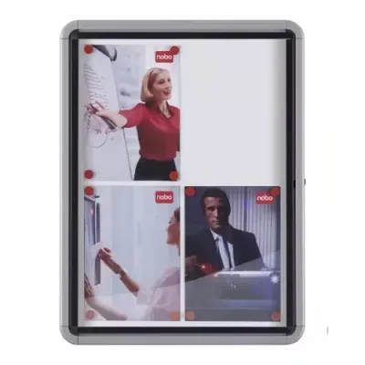 Nobo Premium Plus Outdoor Magnetic Lockable Notice Board 4xA4 - Thumbnail 2
