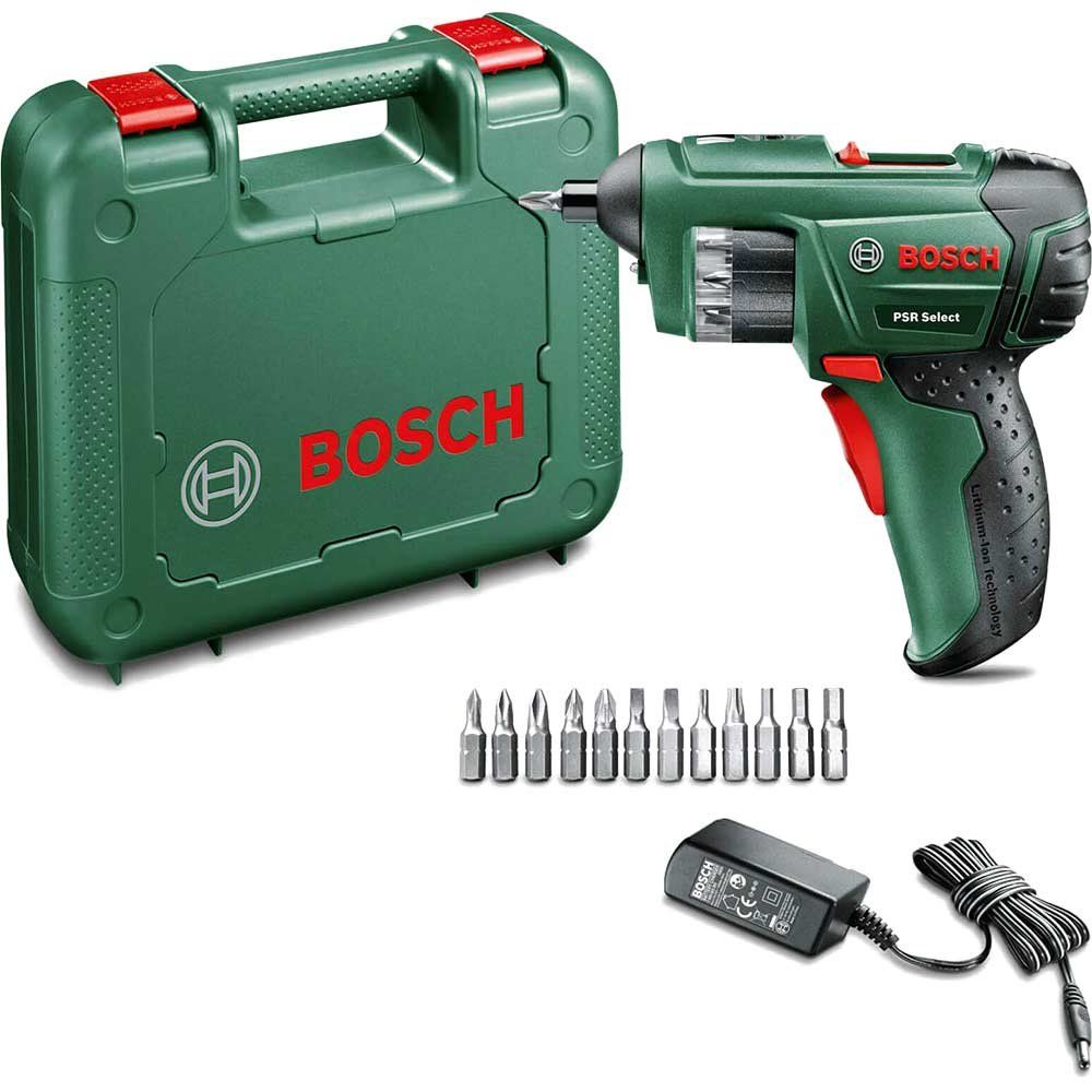 Bosch PSR SELECT 3.6v Cordless Screwdriver Set 1 x 1.5ah Integrated Li-ion Battery Charger Case - Image 1