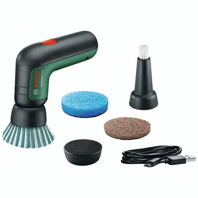 BOSCH UniversalBrush Electric Cleaning Brush - Black & Green, Black,Green - Image 1
