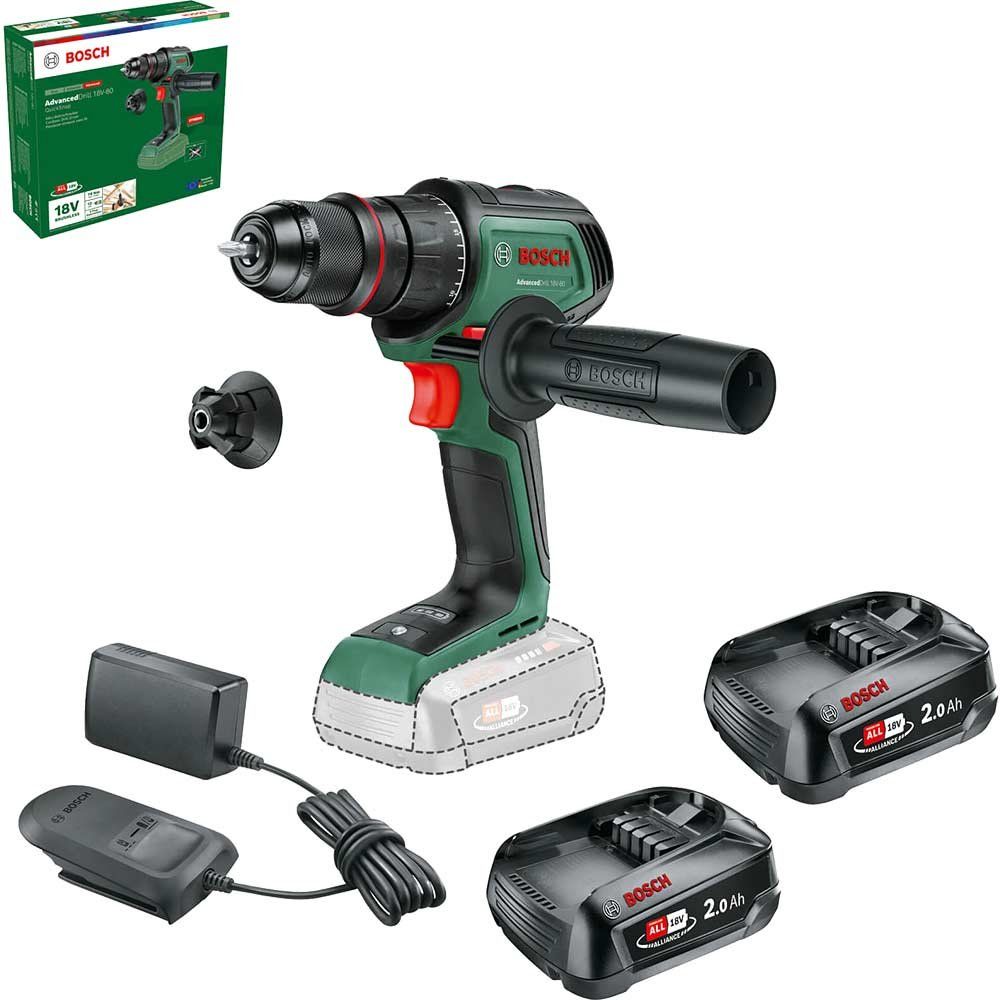 Bosch ADVANCEDDRILL 18V-80 P4A 18v Cordless Drill Driver No Batteries No Battery Charger No Case with Accessories - Image 1