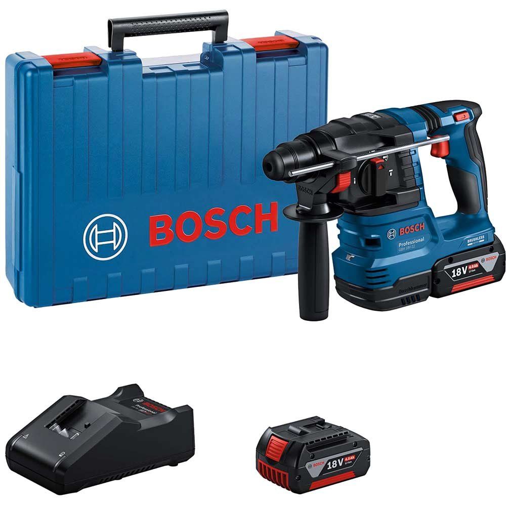 Bosch GBH 18V-22 18v Cordless Brushless SDS Plus Rotary Hammer Drill 2 x 4ah Li-ion Battery Charger Case - Image 1