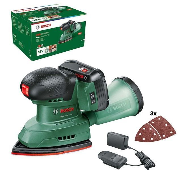 BOSCH EasySander 18V-8 Cordless Multi-Sander - Green & Black - Image 1