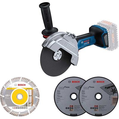 Bosch GWS 18V-180 P BITURBO 18v Cordless Angle Grinder 180mm No Batteries No Battery Charger No Case with Accessories