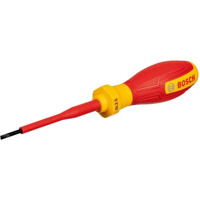 Bosch Professional VDE Insulated Slotted Screwdriver 2.5mm 75mm