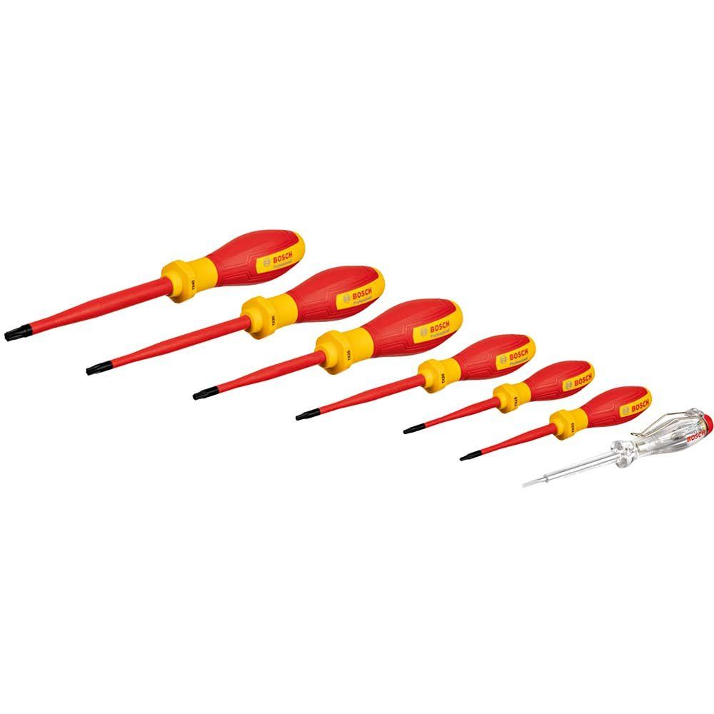 Bosch 7 Piece VDE Insulated Torx Screwdriver Set - Image 1