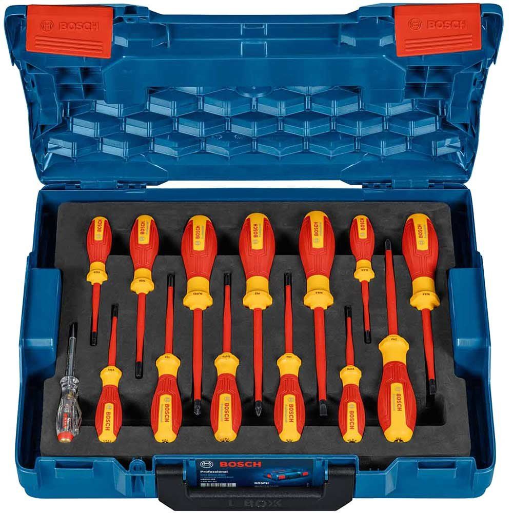 Bosch 14 Piece VDE Insulated Screwdriver Set - Image 1