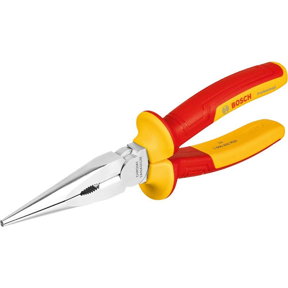 Bosch Professional VDE Insulated Long Nose Pliers 200mm - Image 1