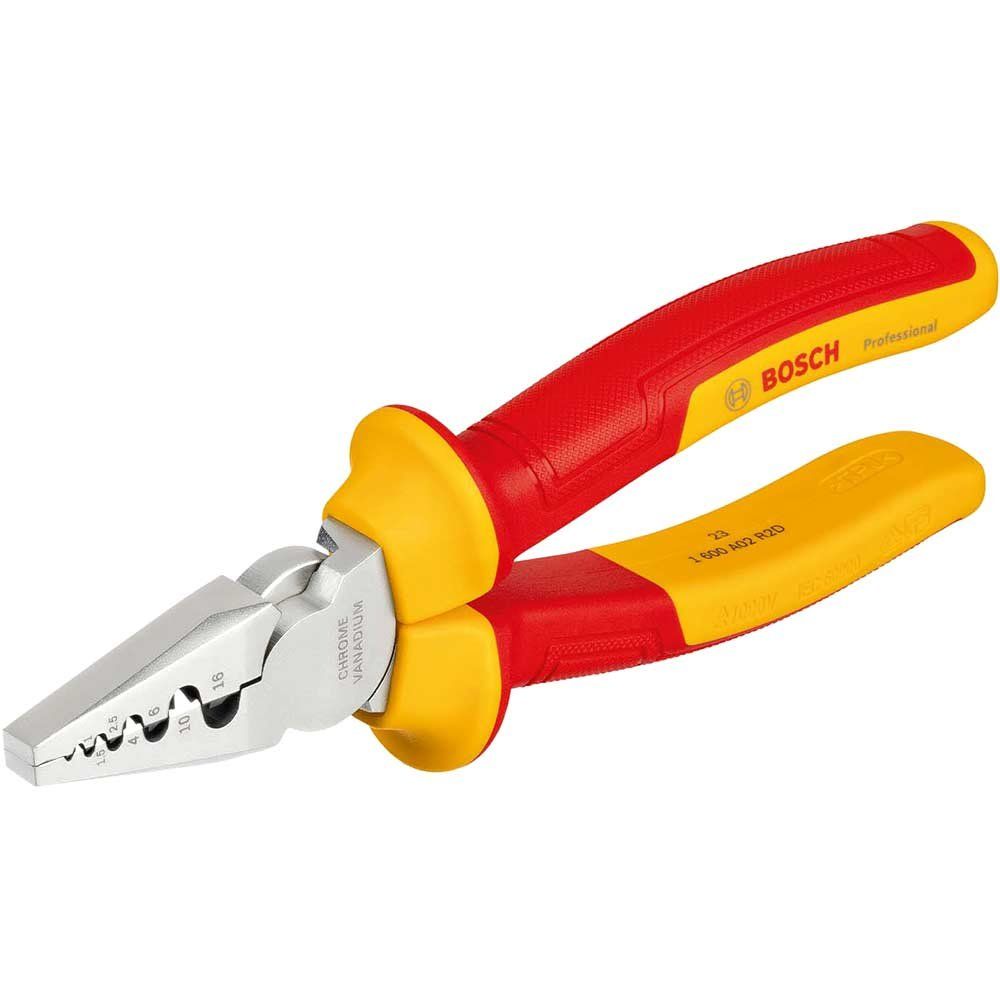 Bosch Professional VDE Insulated Crimping Pliers 180mm - Image 1