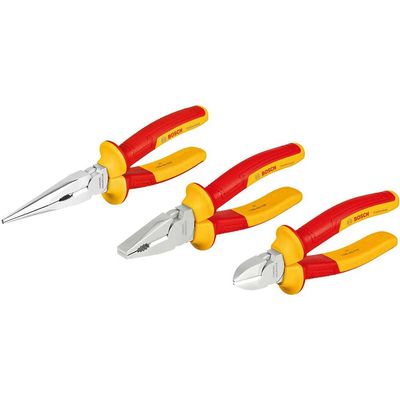 Bosch Professional 3 Piece VDE Insulated Plier Set
