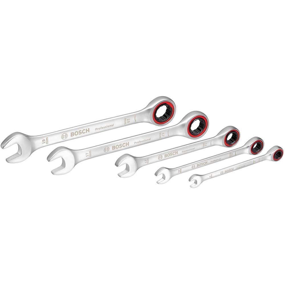 Bosch Professional 5 Piece Ratchet Spanner Set - Image 1
