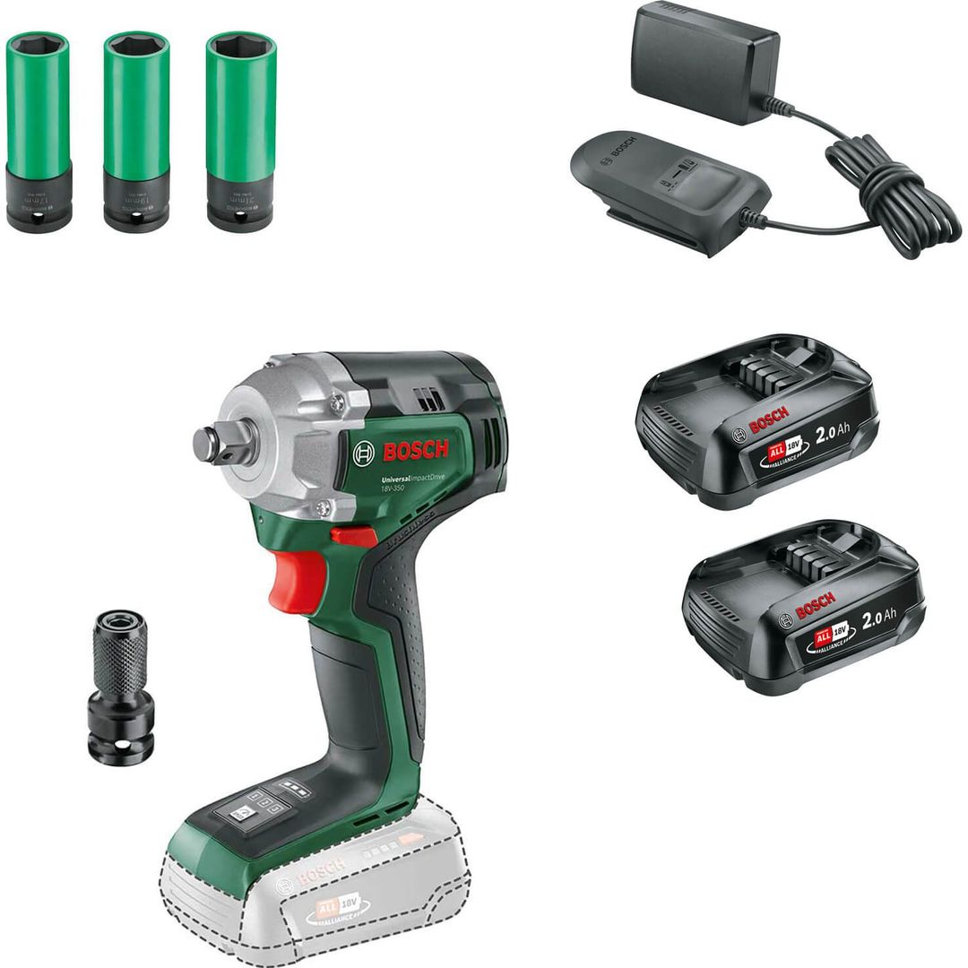 Bosch UNIVERSALIMPACTDRIVE 18V-350 P4A 18v Cordless Impact Wrench - Image 1