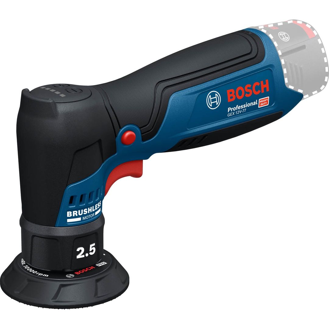Bosch GEX 12V-77 12v Cordless Spot Repair Sander 77mm No Batteries No Charger No Case - Image 1