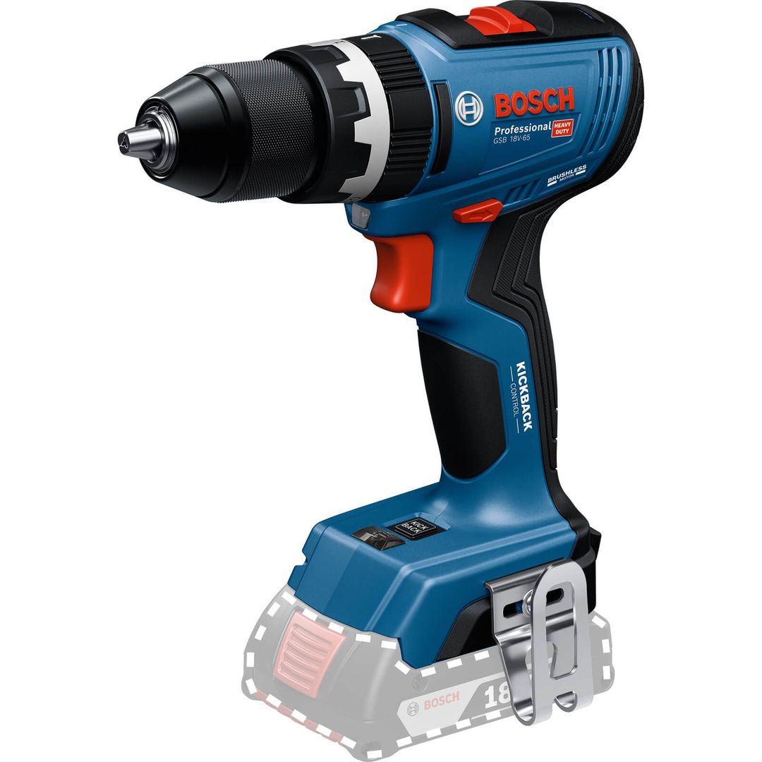 Bosch GSB 18V-65 18v Cordless Brushless Combi Drill No Batteries No Battery Charger No Case - Image 1