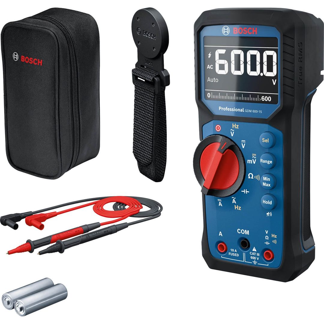 Bosch GDM 600-15 Digital Multimeter and Magnet Hanger - Image 1