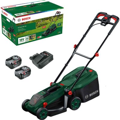 Bosch ROTAK 18V-34 P4A 18v Cordless Brushless Rotary Lawnmower 340mm
