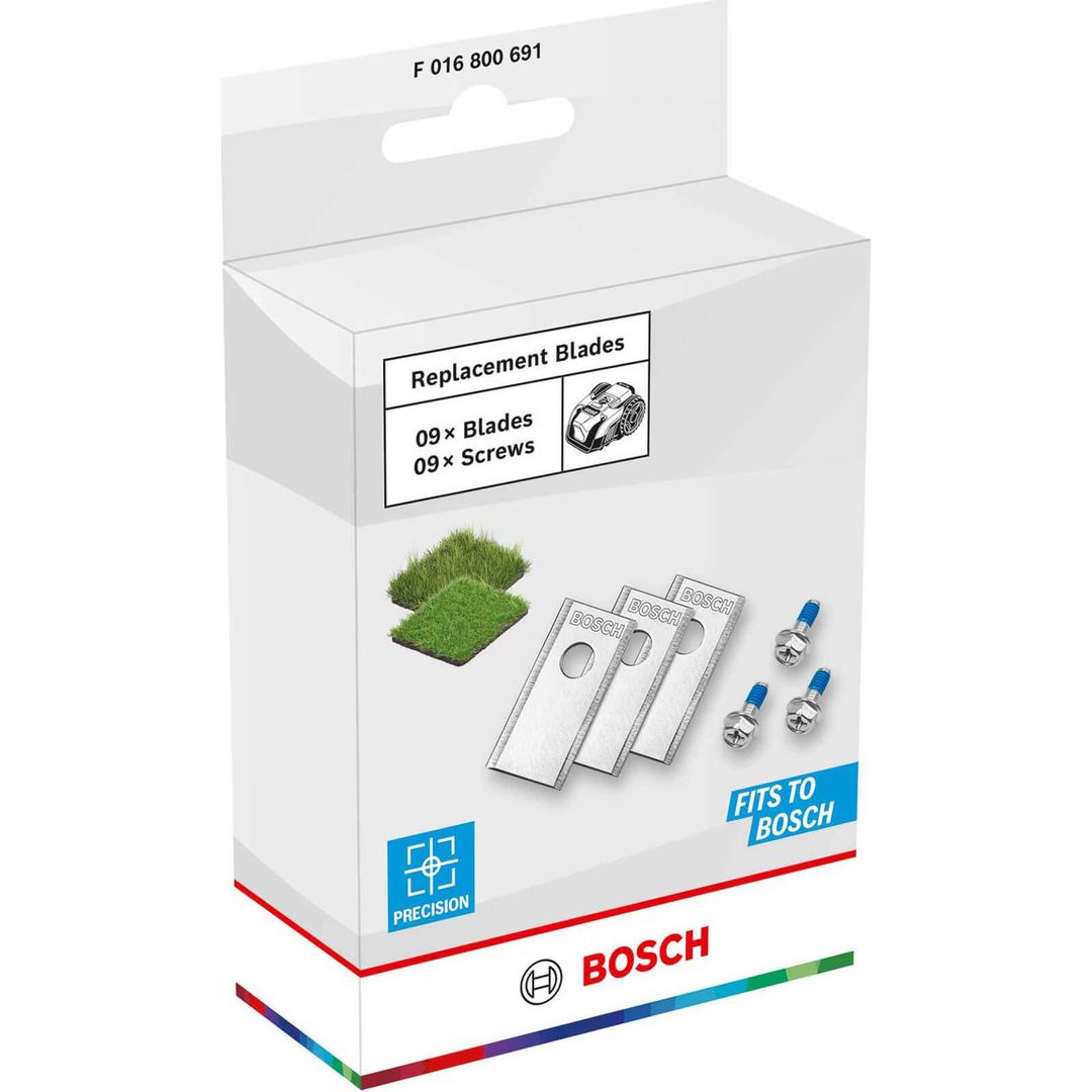 Bosch Genuine Lawnmower Blades for VISIMOW 100 / 200 Lawnmowers Pack of 9 - Image 1