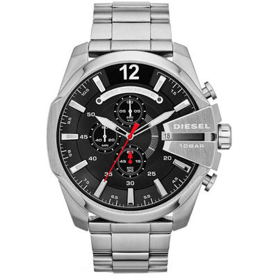 Diesel Mega Chief DZ4308 Men's Watch – 51mm Black Dial Stainless Steel - Thumbnail 2