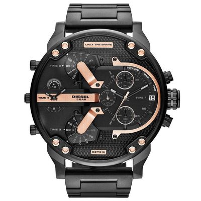 Diesel Mr Daddy 2.0 DZ7312 Men's Watch – 57mm Black Dial Stainless Steel - Thumbnail 2