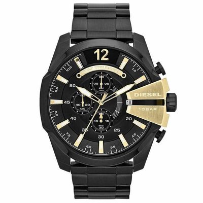 Diesel Mega Chief DZ4338 Men's Watch – 51mm Black Dial Stainless Steel - Thumbnail 2