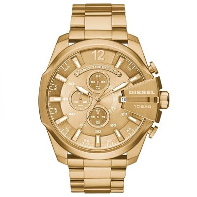 Diesel Mega Chief DZ4360 Men's Watch – 51mm Gold Dial Stainless Steel - Thumbnail 2