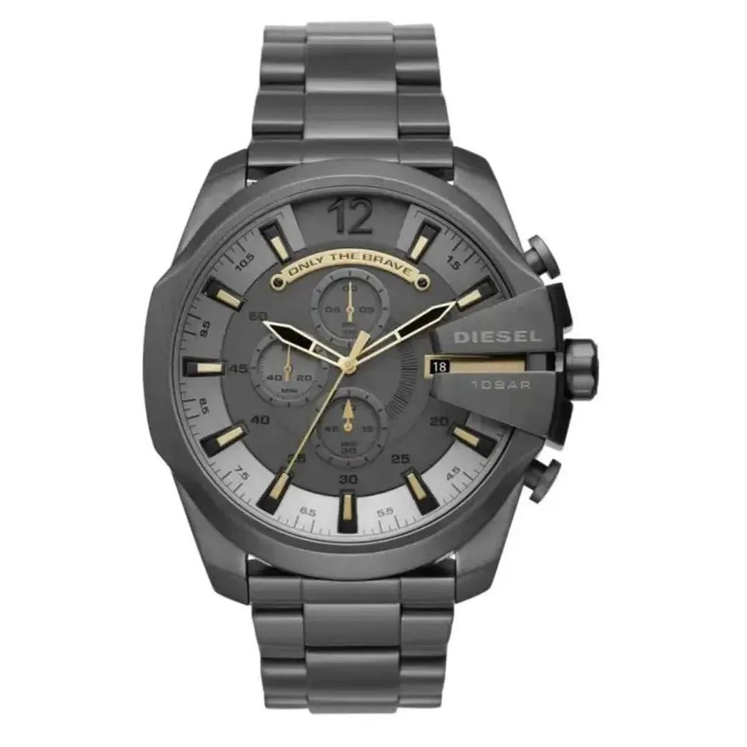 Diesel Mega Chief DZ4466 Men's Watch – 51mm Grey Dial Stainless Steel - Image 1