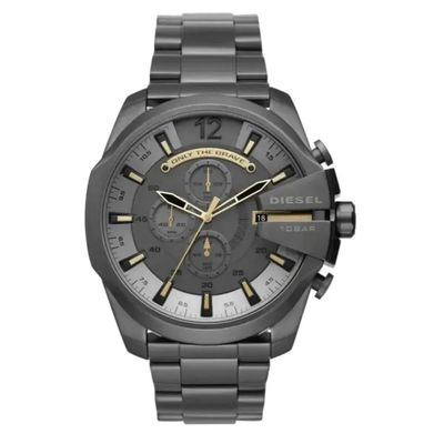 Diesel Mega Chief DZ4466 Men's Watch – 51mm Grey Dial Stainless Steel