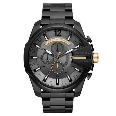 Diesel Mega Chief DZ4479 Men's Watch – 51mm Gray Dial Stainless Steel