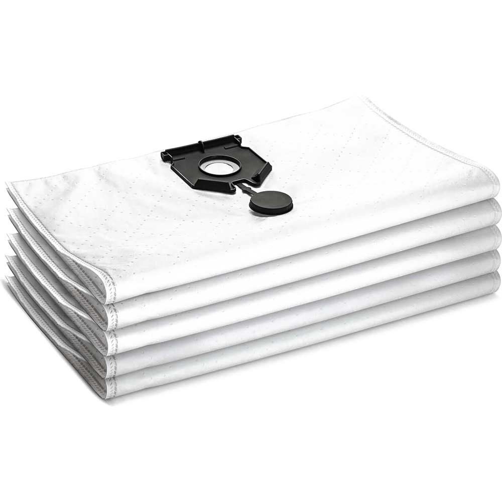 Karcher Fleece Filter Dust Bags Pack of 5 for NT 40/1 Vacuum Cleaners Pack of 5 - Image 1