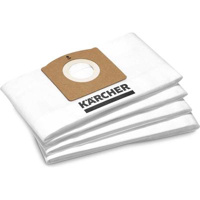 Karcher Fleece Filter Bags for WD 1 Compact Cordless Vacuum Cleaner Pack of 4