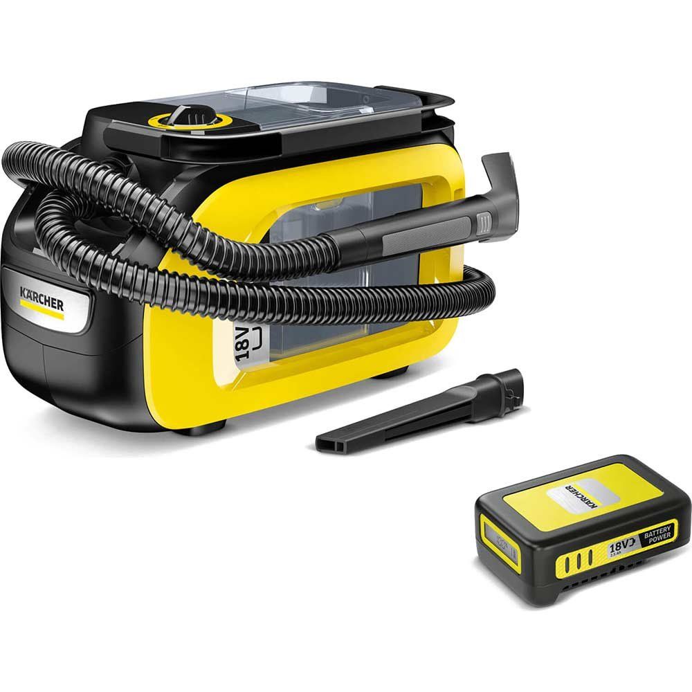 Karcher SE 3 -18 18v Cordless Carpet and Upholstery Spot Cleaner 1 x 2.5ah Li-ion Battery Charger - Image 1